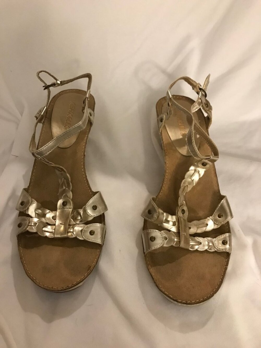 Women's Aerosoles Gold Wedges - Size 9